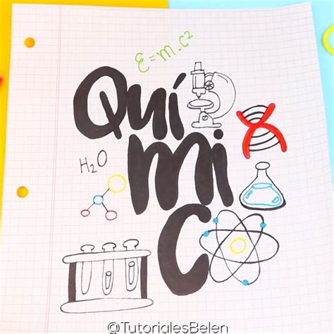 Portadas bonitas para química Ideas para carátulas de materias Video