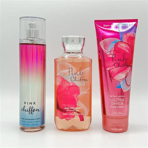 Bath And Body Works Pink Chiffon Body Cream Shower Gel And Fine