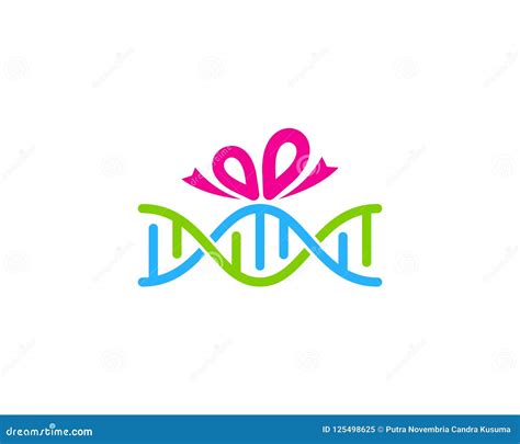 DNA Logo Icon Design Del Regalo Ilustración del Vector Ilustración de