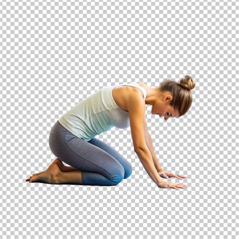 Mujer Joven Haciendo Ejercicios De Yoga Archivo Psd Premium