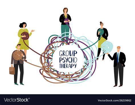 Group Psychotherapy Concept Problem Royalty Free Vector