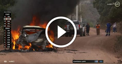 Ford Fiesta WRC Lappi En Feu Rallye Mexique 2020 Pilote De Course