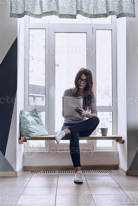 All Her Ideas Must Be Written Thoughtful Young Woman In Eyewear