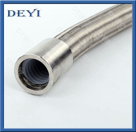 Stainless Steel Sanitary Flexible PTFE Braided Hose China Stainless