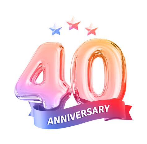 40 Years Anniversary Number 11296972 Png