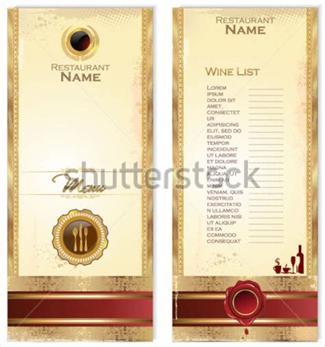 FREE 10+ Sample Wine Menu Templates in EPS