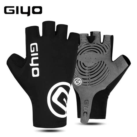 Gants De Cyclisme Demi Doigt En Gel Pour Homme Et Femme Giyo Black