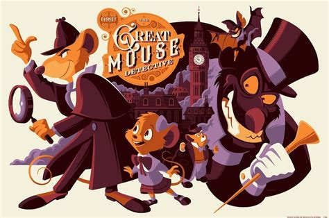 The Great Mouse Detective Poster by Tom Whalen | Disney movie posters ...