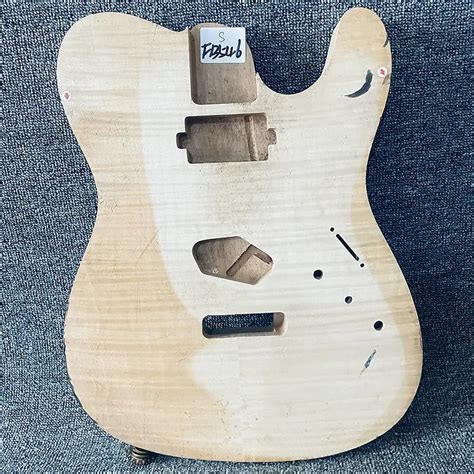 Solid Alder Wood Guitar Tele Style Body With Tiger Maple Top Reverb