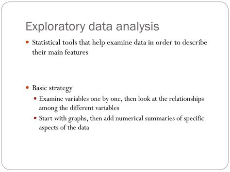 Ppt Exploratory Data Analysis One Variable Powerpoint Presentation