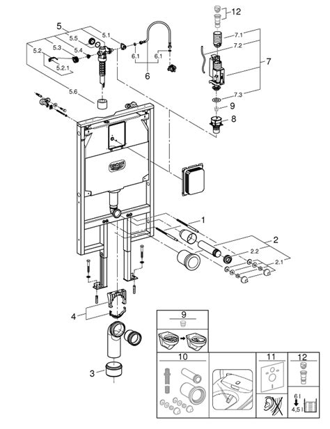 Rapid Sl Element For Wc With Flushing Cistern Mm M