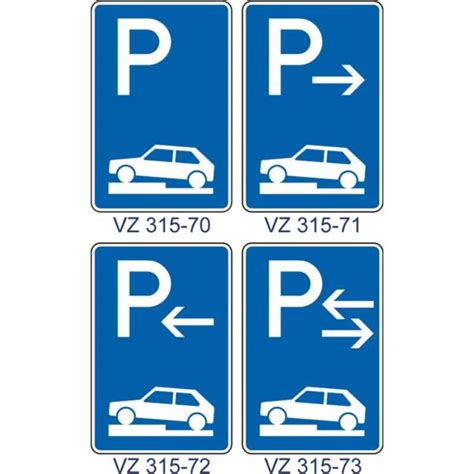 VZ 315 80 315 83 Parken auf Gehwegen gemäß StVO