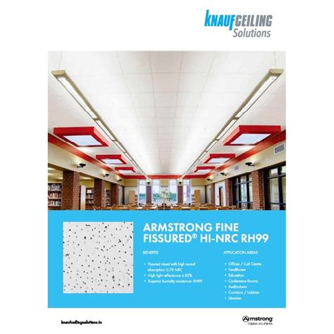 Fiber Armstrong Fine Fissured Hi Nrc Hr Acoustic Ceiling At Rs