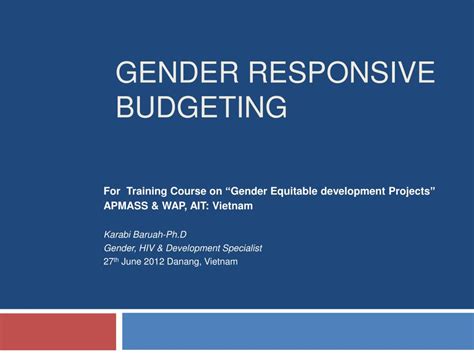 Ppt Gender Responsive Budgeting Powerpoint Presentation Free