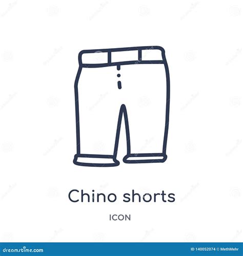 Linear Chino Shorts Icon From Clothes Outline Collection Thin Line