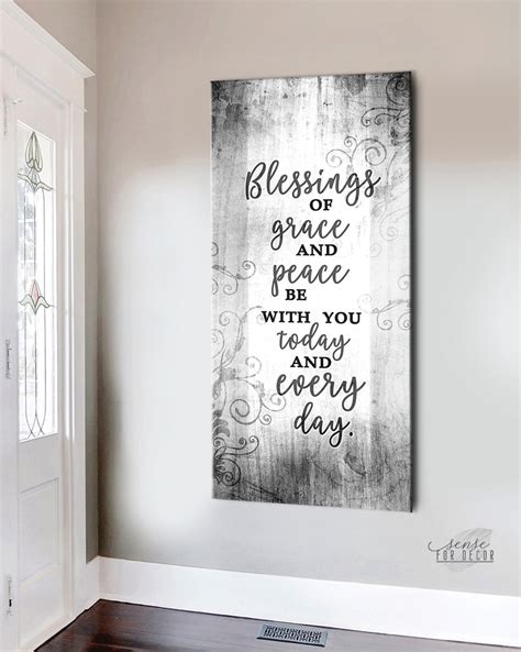 Christian Wall Art Blessings Of Grace Wood Frame Ready To Hang