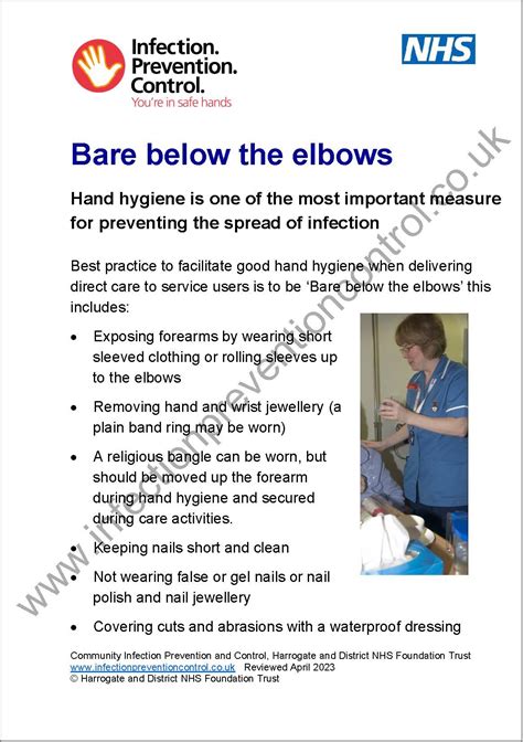 Bare Below The Elbows Poster Infection Prevention Control