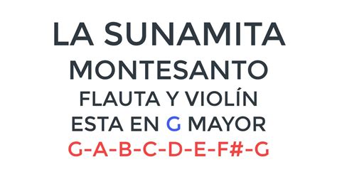 La Sunamita Montesanto Flauta Y Viol N Partitura Cifrado Notas