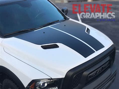 Dodge Ram 1500 Sport Hood Stripes Auto Vinyl Graphics 3m Decals And