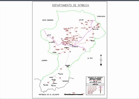 Mapa De Intibuca En Autocad Descargar Cad Gratis 139 34 Kb Bibliocad