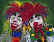 Kid Clowns Painting By Patty Vicknair Fine Art America