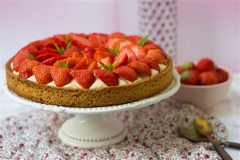 Tarte Aux Fraises Sur Sabl Breton Carnet Sucr