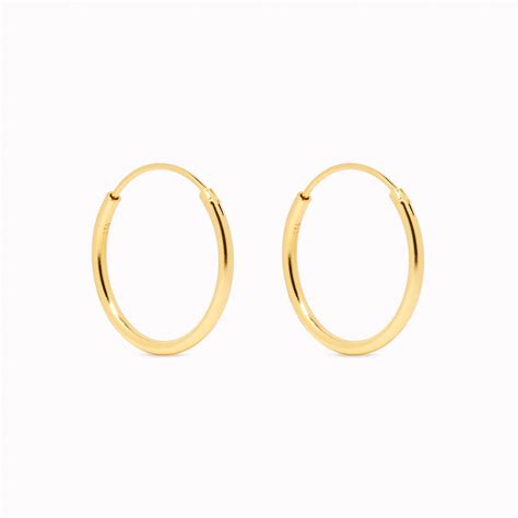 Gold Hoop Earrings 20mm Rebecca Linjer Jewelry