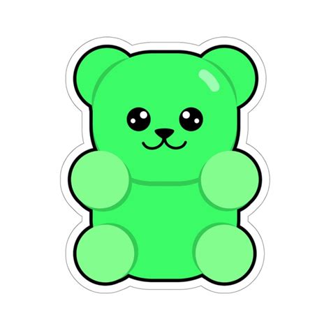 Green Gummy Bear Sticker - Etsy