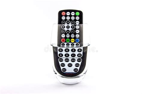 Waterproof TV Remote Control In A Glass Of Water Stock Photo - Image of ...