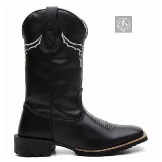 Bota Botina Texana Country Masculina Cara Do Boi Desenhado Shopee Brasil