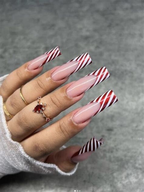 Sweeten Up Your Look With These 45 Candy Cane Nail Designs