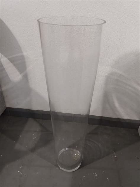 Vaso De Vidro Cm Otimo Estado Casa Maia Rosa