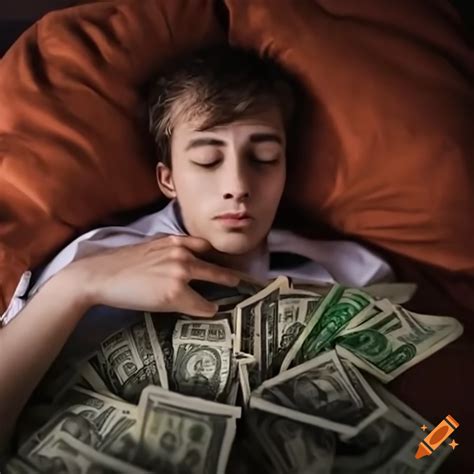 Man Sleeping On A Pile Of Money On Craiyon