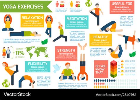 Yoga Infographics Set Royalty Free Vector Image