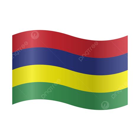 Vector Realistic Illustration Of Mauritius Flags Mauritius Flag