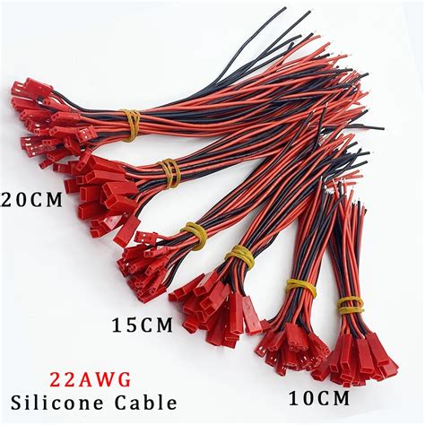 Jst 25 Female Connector 2 Pin Rc Female Jst Connector Cable 10pair 22awg 2pin Aliexpress