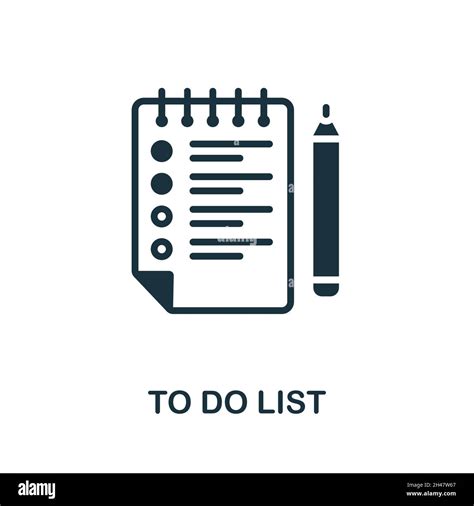 To Do List Icon Monochrome Sign From Project Development Collection