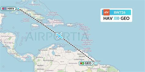 8W726 Flight Status Fly AllWays: Havana to Georgetown (EDR726)