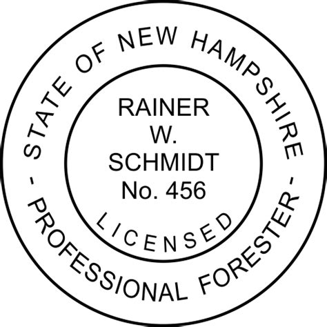 New Hampshire Forester Seal Simply Stamps