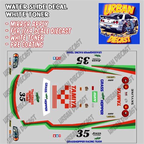 Hot Wheels Decal R Kaido Grasshopper White Toner Shopee Philippines