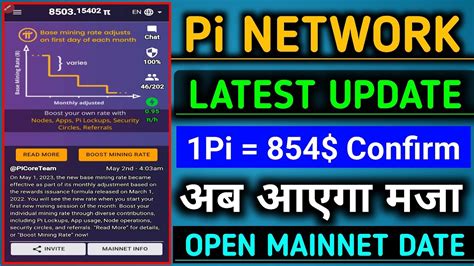 Pi Network New Update Pi Network Mining Rate Adjust Pi Network Open