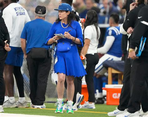 Good Morning Football's Jamie Erdahl dressed as Colts owner Carlie