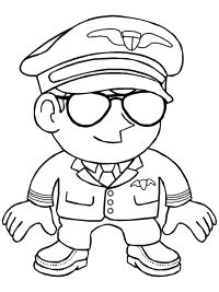 Dibujos Para Colorear De Piloto De Aviaci N