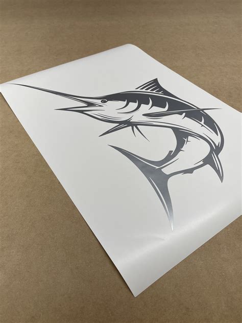 Marlin Decal Blue Marlin Fishing Decals Fishing Stickers Etsy