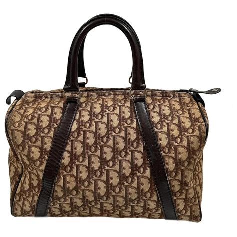 Sac Bowling En Toile Marron Dior Ref Joli Closet