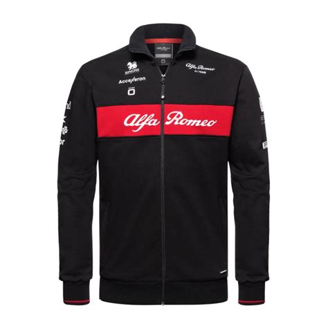 Alfa Romeo F1 Team Men S Zipped Sweatshirt Black Motorsport Direct