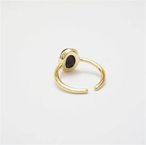 Oval Black Onyx Ring - OOAK