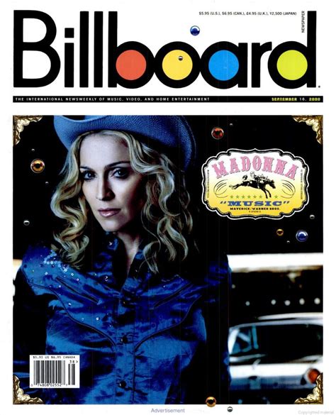 The Madonna Billboard Archives Flashback Music Advertisement In