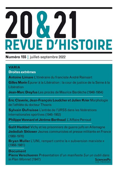 Revue Revue D Histoire Cairn Info