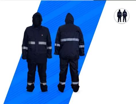 Impermeable Completo Azul Con Reflejante C 2pza